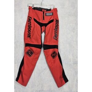 Fasthouse Pants Sz 28 Adult Grindhouse Hudson Motocross Leather Red Womans Mens